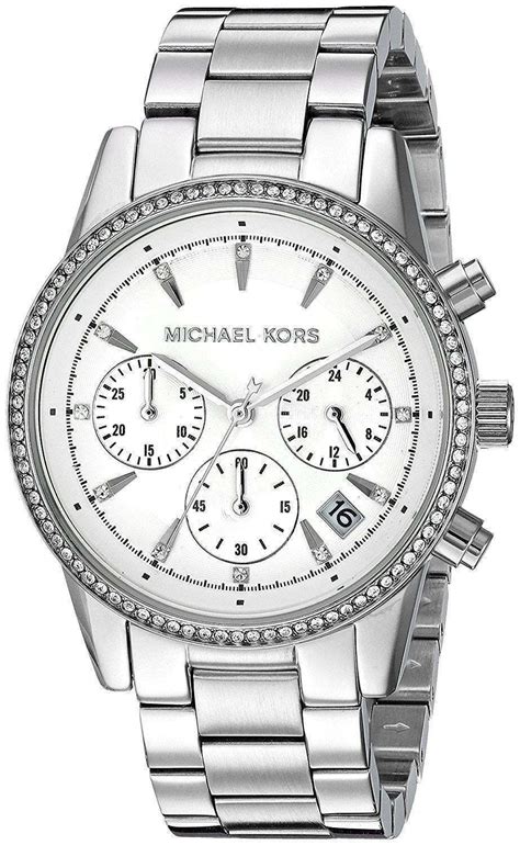 michael kors ritz mk6428|Michael Kors Women's Chronograph Ritz Stainless Steel Watch .